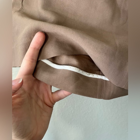 TIBI Removeable Tie Mini Linen Skirt in Camel Tan Women's Size 0 - Picture 15 of 15